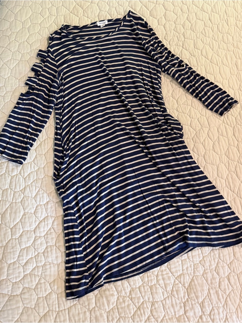 Westport Navy and White Striped Tunic Top